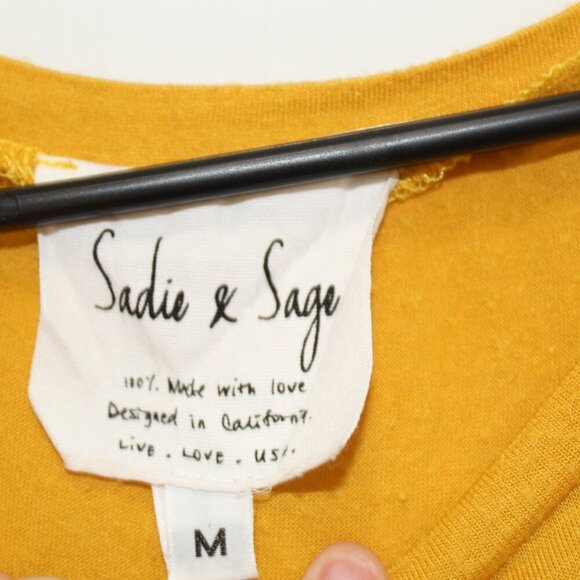 Sadie and Sage Sunkissed Tie Front Shirt Size Medium - Picture 4 of 5